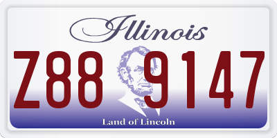 IL license plate Z889147