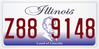 IL license plate Z889148