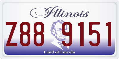 IL license plate Z889151