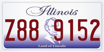 IL license plate Z889152