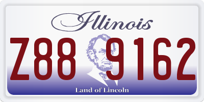 IL license plate Z889162