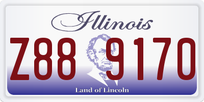 IL license plate Z889170