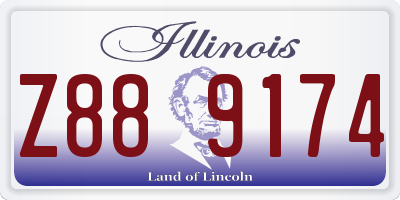 IL license plate Z889174