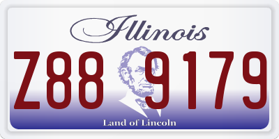IL license plate Z889179