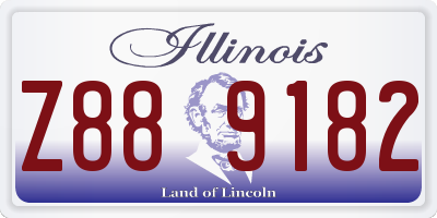 IL license plate Z889182