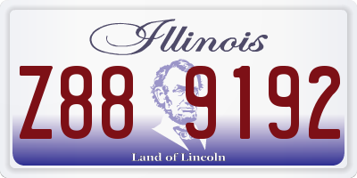 IL license plate Z889192