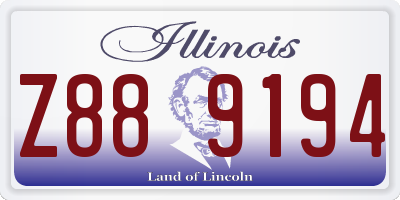 IL license plate Z889194