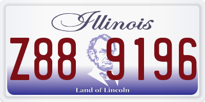 IL license plate Z889196