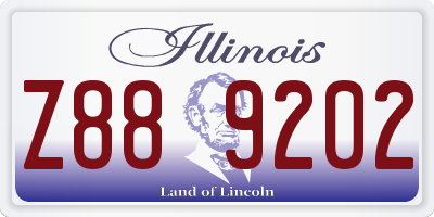 IL license plate Z889202