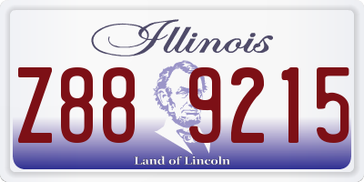 IL license plate Z889215