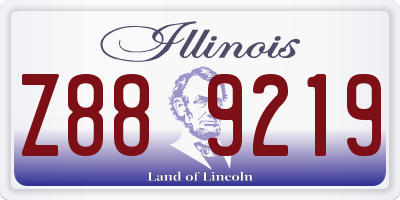IL license plate Z889219