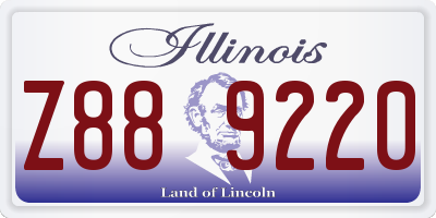 IL license plate Z889220