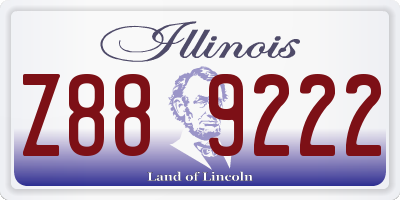 IL license plate Z889222