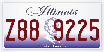IL license plate Z889225