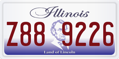 IL license plate Z889226