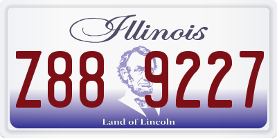 IL license plate Z889227