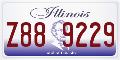 IL license plate Z889229
