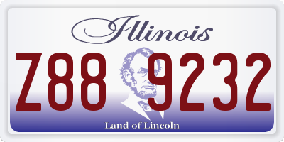 IL license plate Z889232