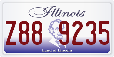 IL license plate Z889235