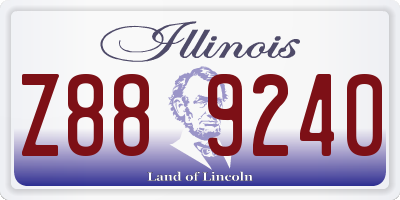 IL license plate Z889240