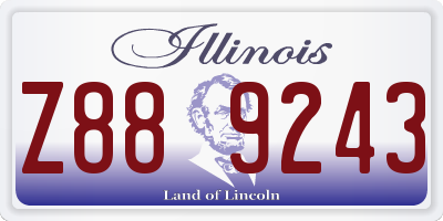 IL license plate Z889243