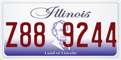 IL license plate Z889244