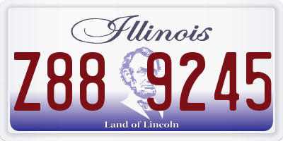 IL license plate Z889245