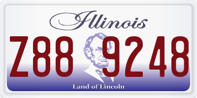 IL license plate Z889248