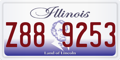 IL license plate Z889253