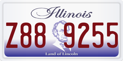 IL license plate Z889255