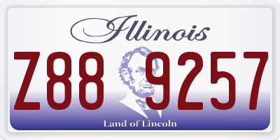 IL license plate Z889257