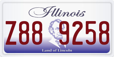 IL license plate Z889258