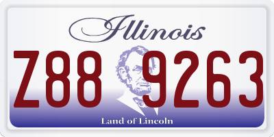 IL license plate Z889263
