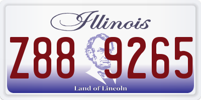 IL license plate Z889265