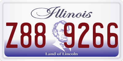 IL license plate Z889266