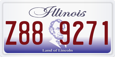 IL license plate Z889271