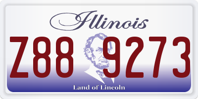 IL license plate Z889273