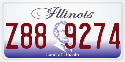 IL license plate Z889274