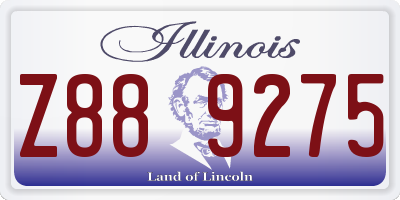IL license plate Z889275
