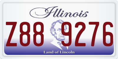 IL license plate Z889276
