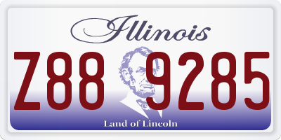 IL license plate Z889285