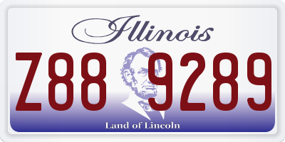 IL license plate Z889289
