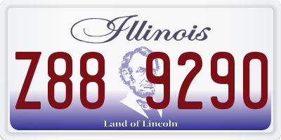 IL license plate Z889290