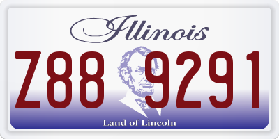 IL license plate Z889291