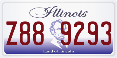 IL license plate Z889293
