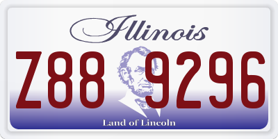 IL license plate Z889296