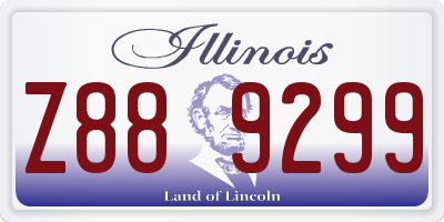 IL license plate Z889299