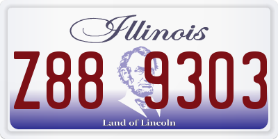 IL license plate Z889303
