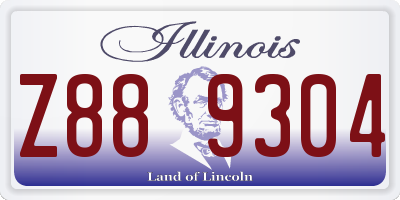 IL license plate Z889304