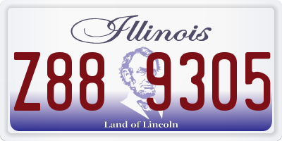 IL license plate Z889305